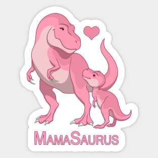 Mamasaurus Mommy & Baby Girl T-Rex Dinosaurs Sticker